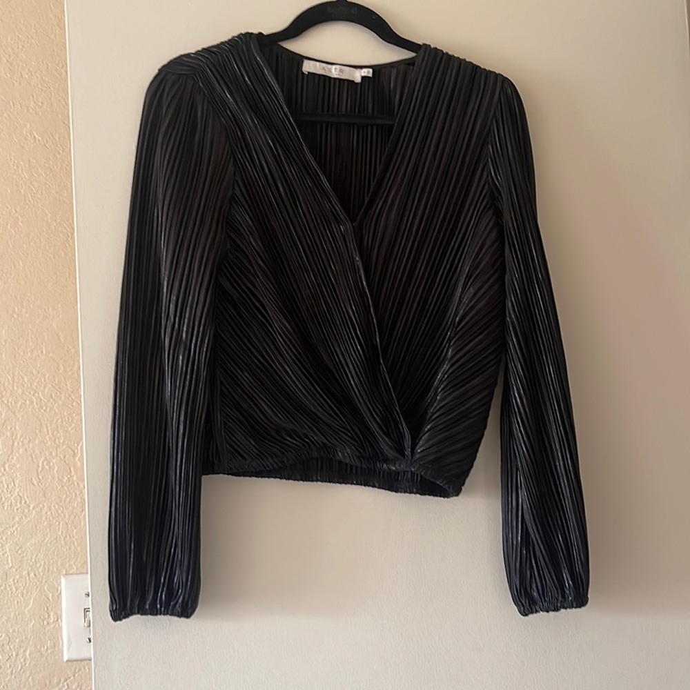 NWOT ASTR the Label black shiny top